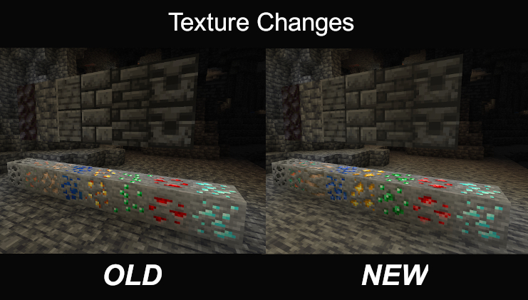 Snapshot 21w08a texture comparison.