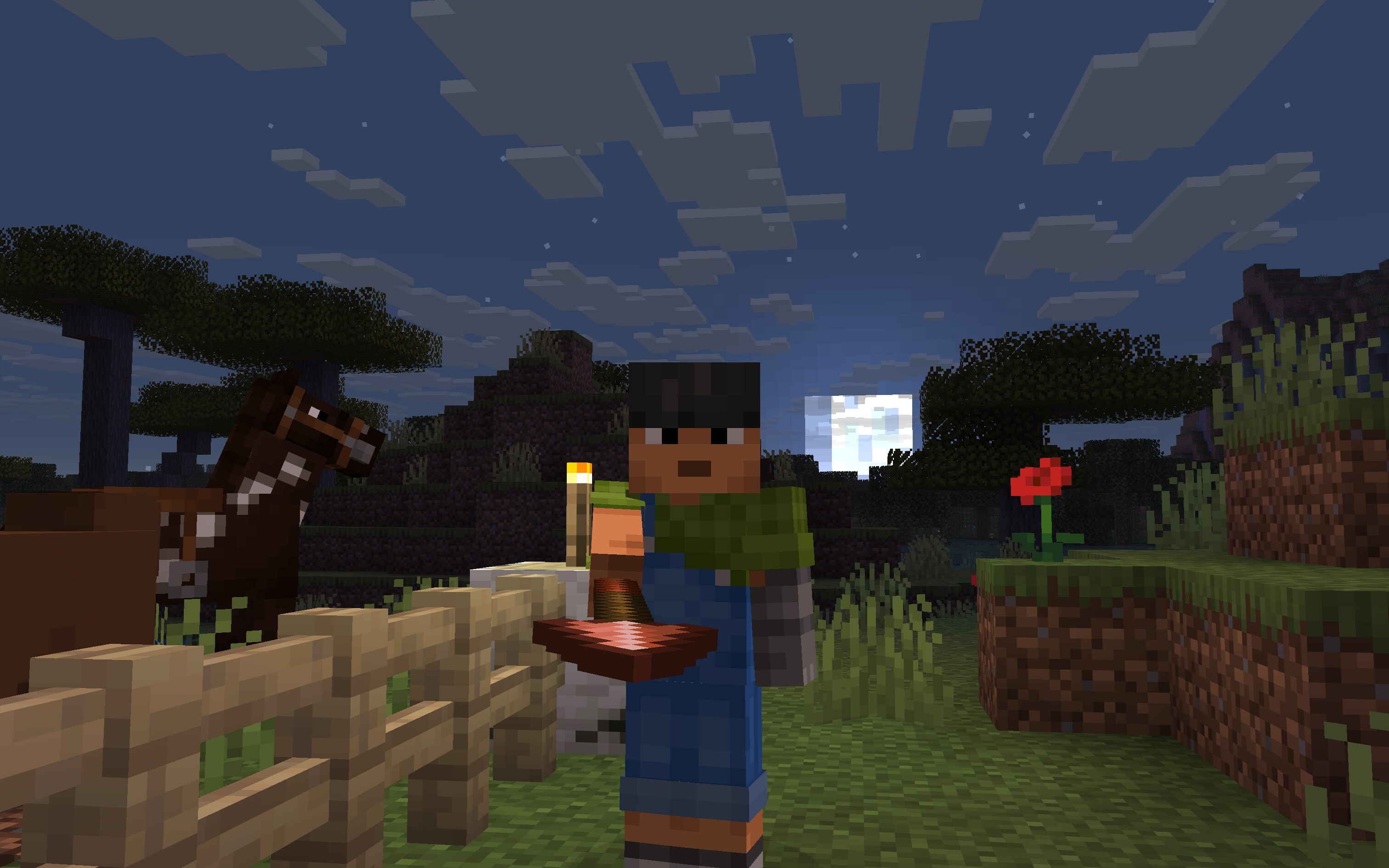 Sunny standing next to a fence performing a charge attack.