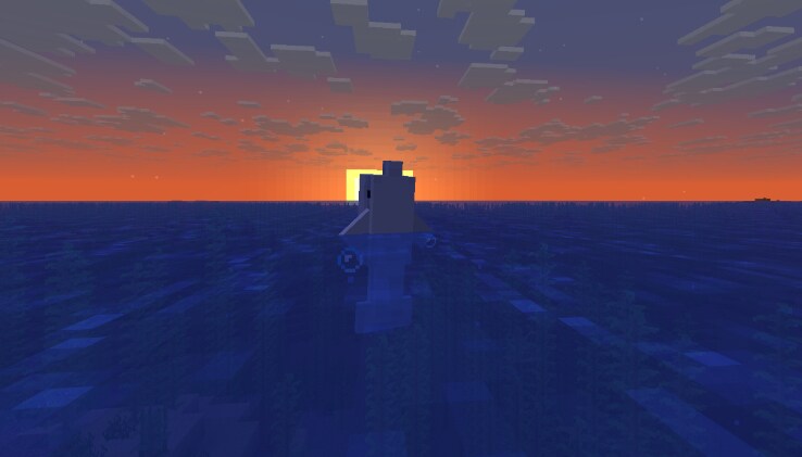 A Dolphin is jumping out of the water in front of a sunset.